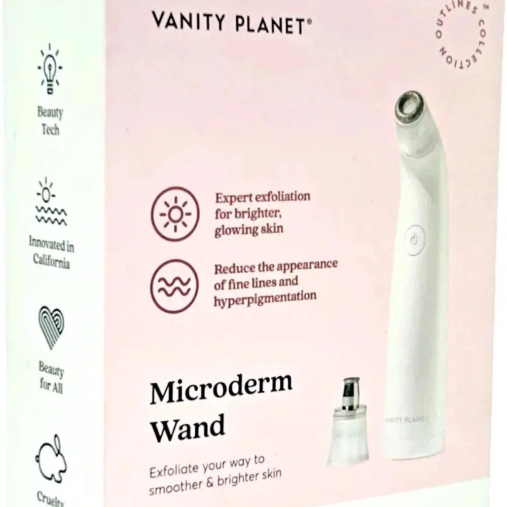 New Vanity Planet Microdermabrasion Wand exfoliating smooth + brighten skincare - Picture 1 of 7